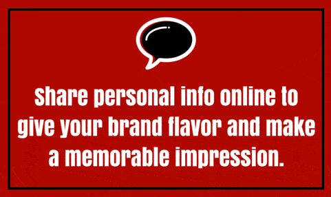 Share personal info to make an impression