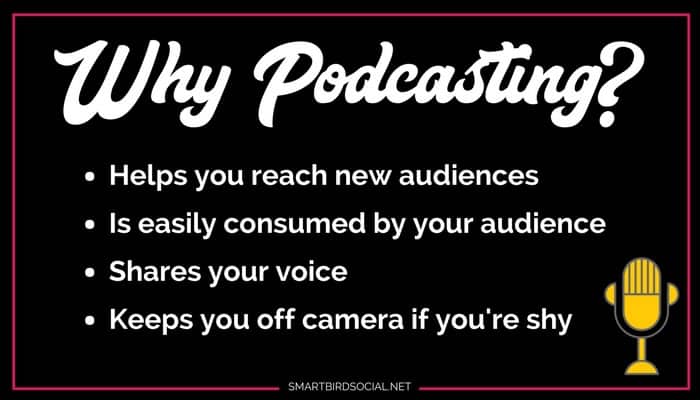 Podcasting is another way to showcase your unique voice.