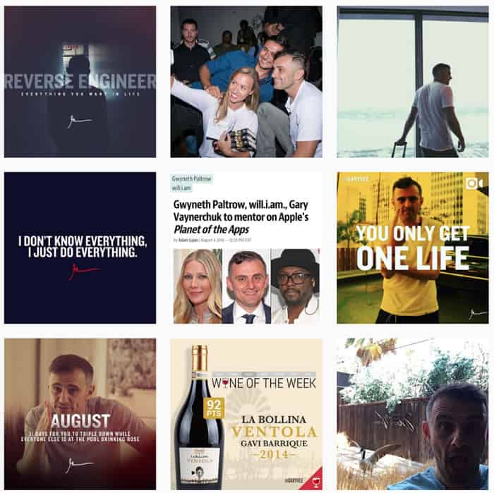 Using selfies in social media - Gary Vaynerchuk Instagram