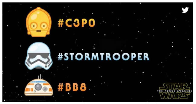 Get Your Tweets Noticed - Star Wars Branded Emojis