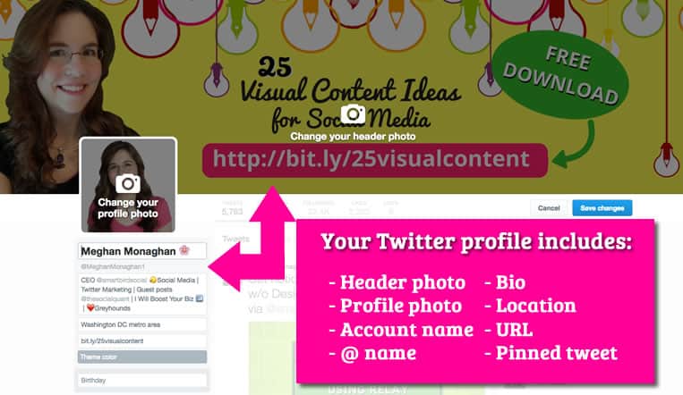 Optimize Your Twitter Profile - the Components of your Profile