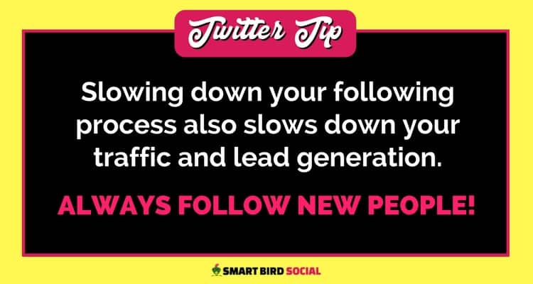 Twitter marketing secrets - Always follow accounts