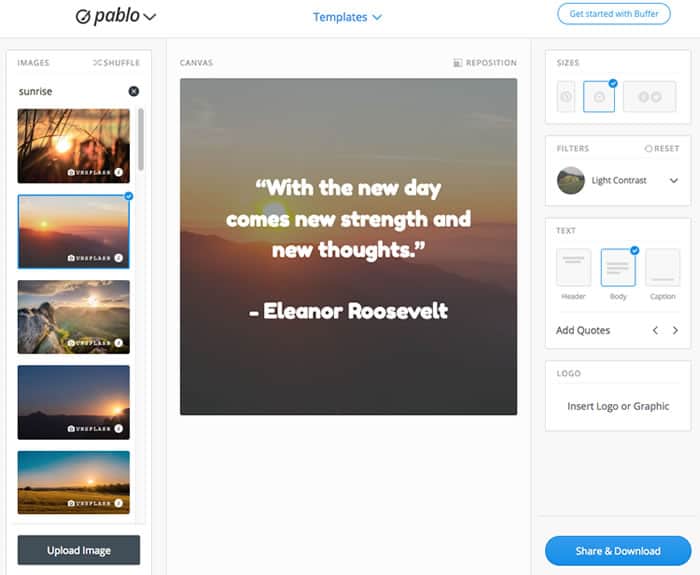 Pablo by Buffer - Using quotes in social media