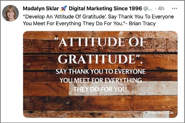 Madalyn Sklar motivational social media quote example