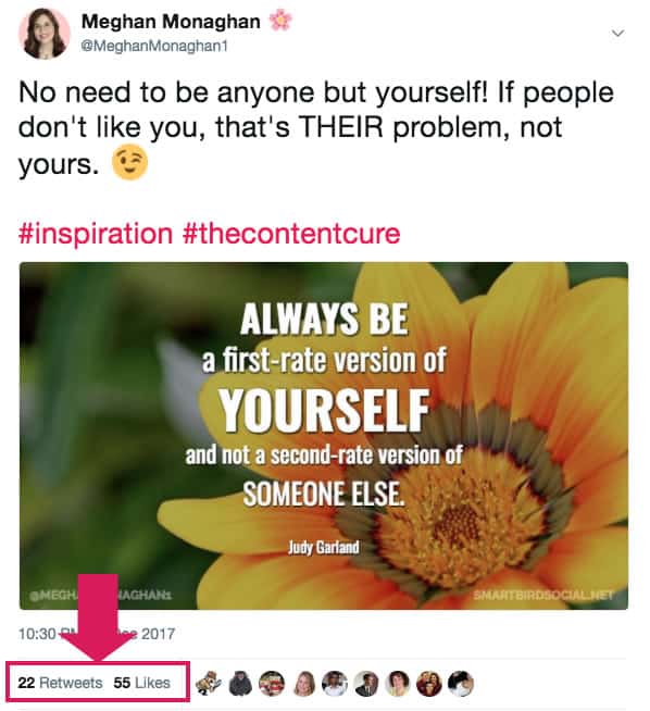 Social selling - Example of motivational content
