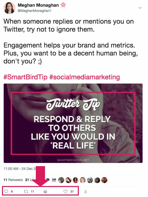 Social selling - Example of tip post
