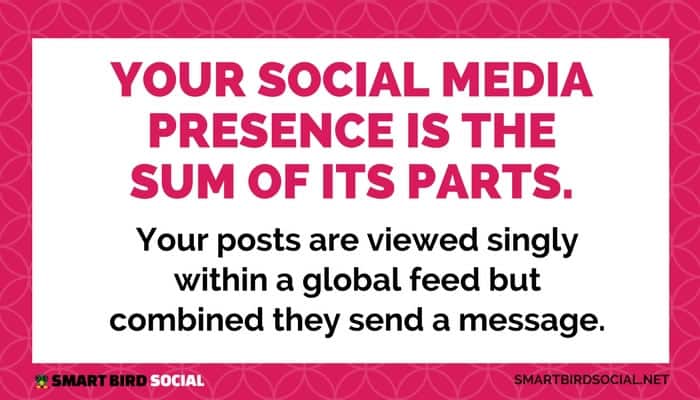 Your social media presence is the sum of its parts.