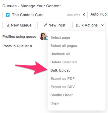 Bulk upload your content to save time
