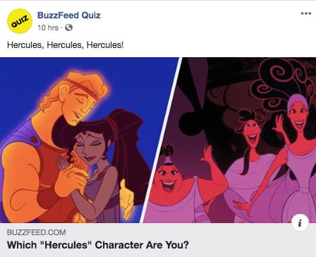 What Hercules character are you - personality quiz example