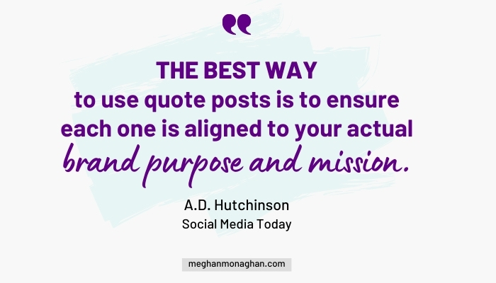 AD Hutchinson quote about social media quote posts