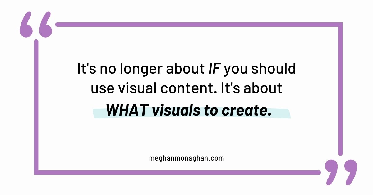 reasons to use visual content in social media quote