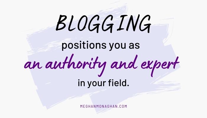 the goal of a business blog is authority