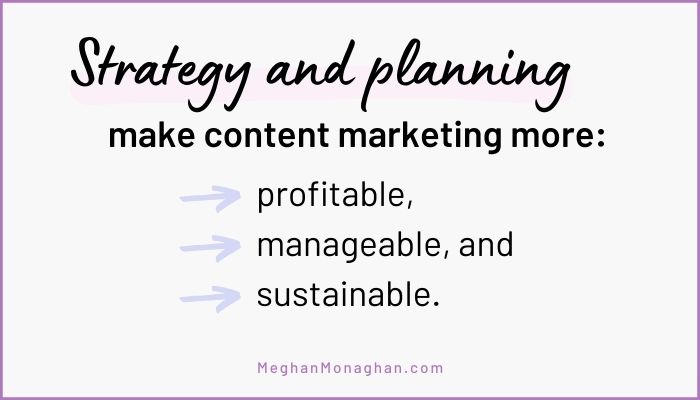 strategy and planning are the first step in content marketing for small business