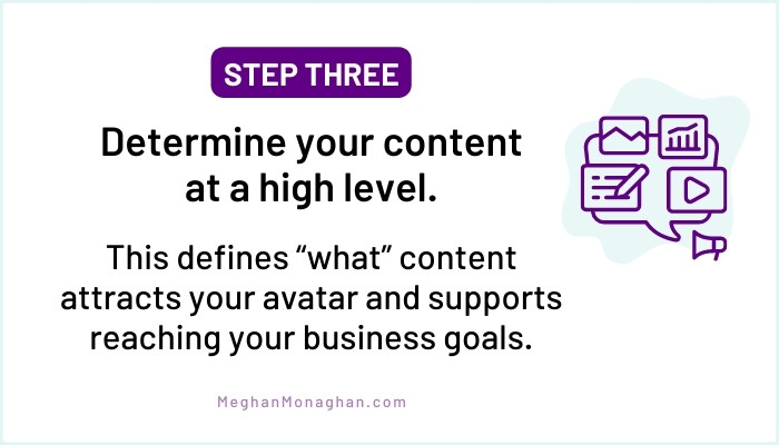 content strategy - step 3 - determine your content at a high level
