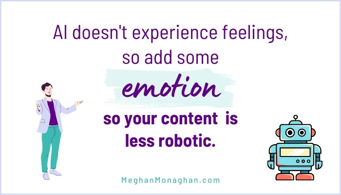 Add emotion to add a human touch to AI-generated content