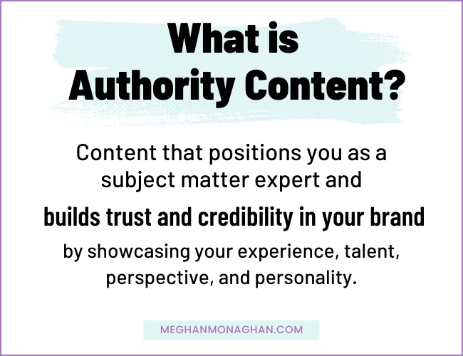 what is authority content