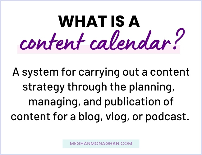 what is a content calendar