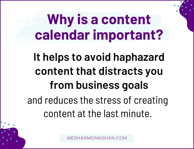 why a content calendar is important