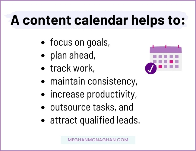 why use a content calendar