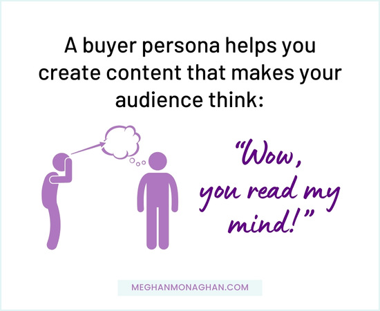 benefit of a buyer persona - more relevant content