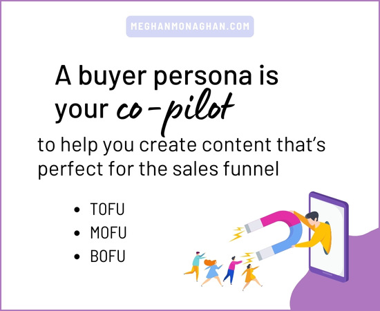 buyer personas - benefit - support for the sales journey content