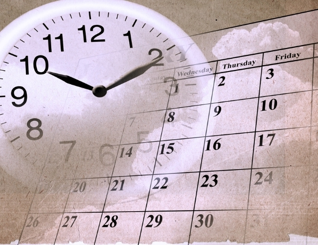 photo - clock and calendar