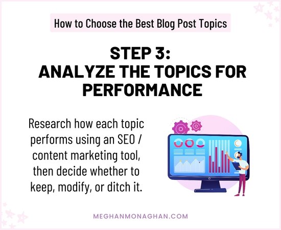 step 3 - how to choose the best blog post topics - analyze for performance